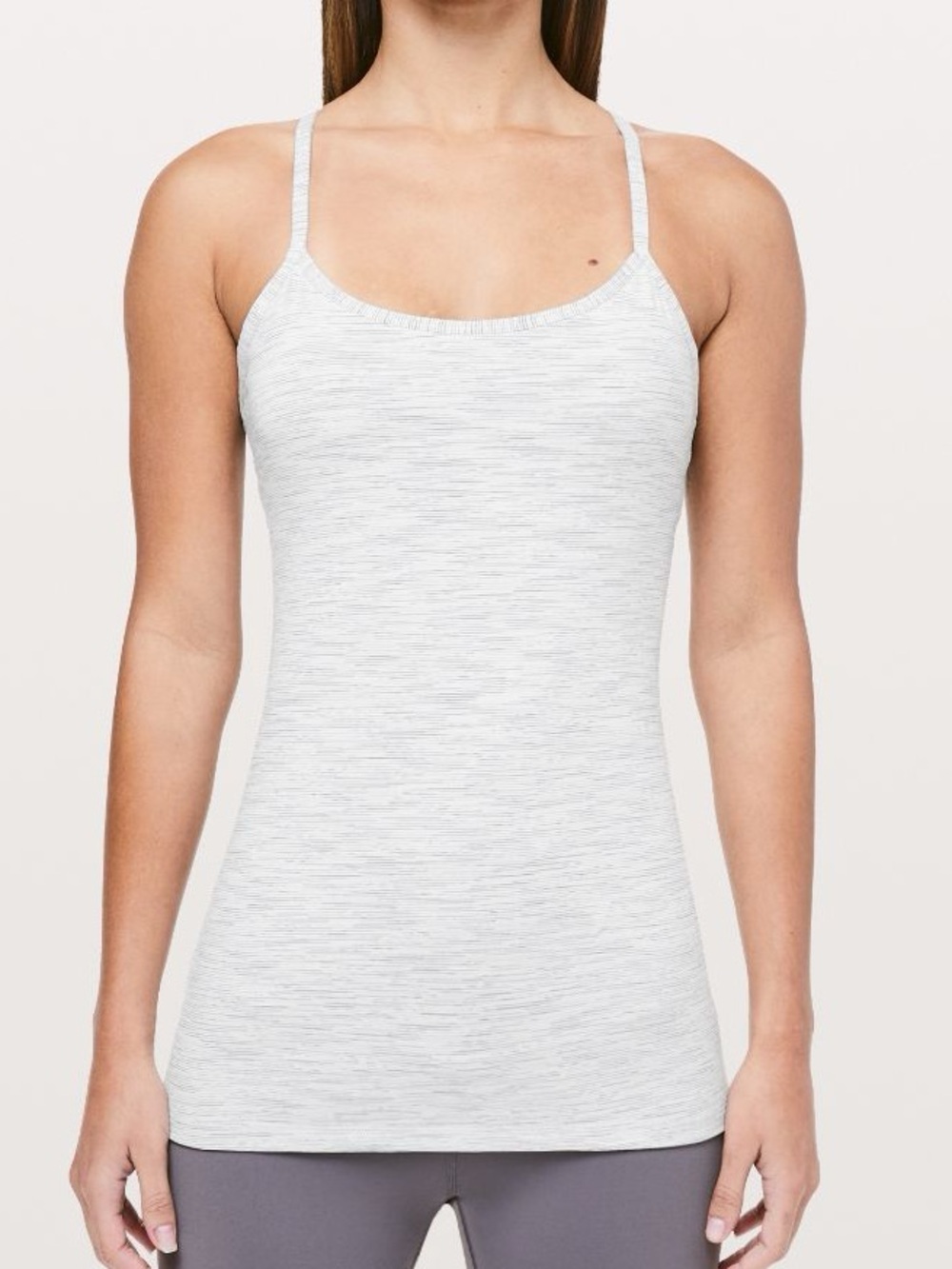 Lululemon Power Y Tank heathered gray